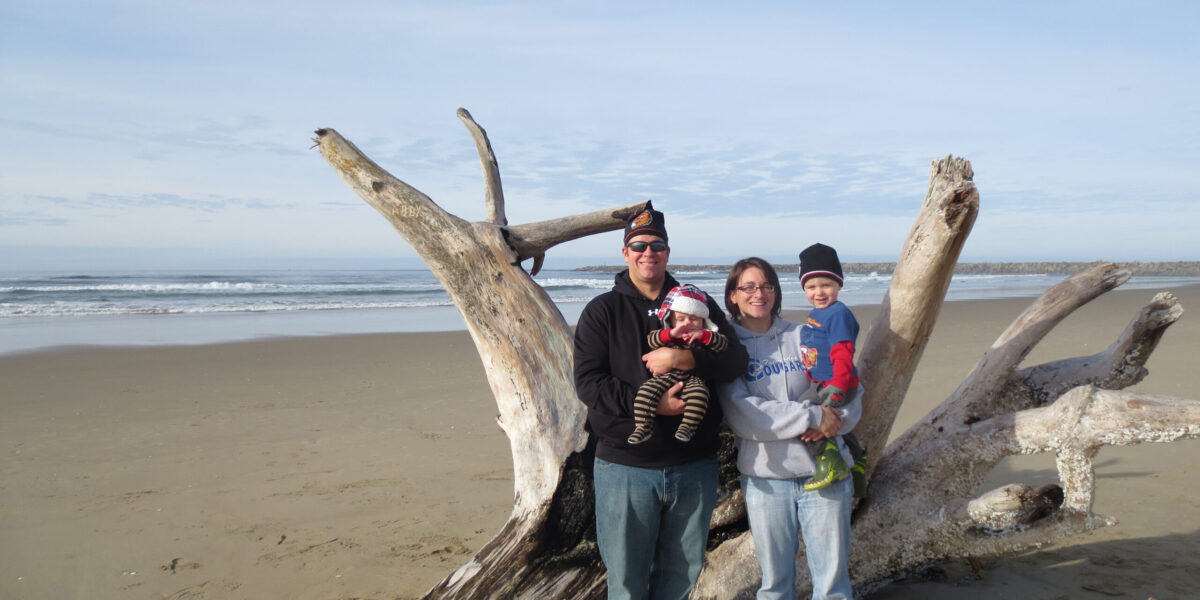Ben Baker and Jill Swiers Baker with their two sons Nolan and Jakoby. Photo submitted. Download full-resolution image.