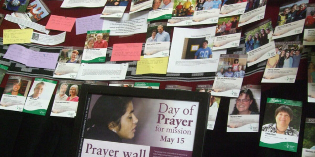 Prayer concerns listed in the Mennonite Offices in Elkhart