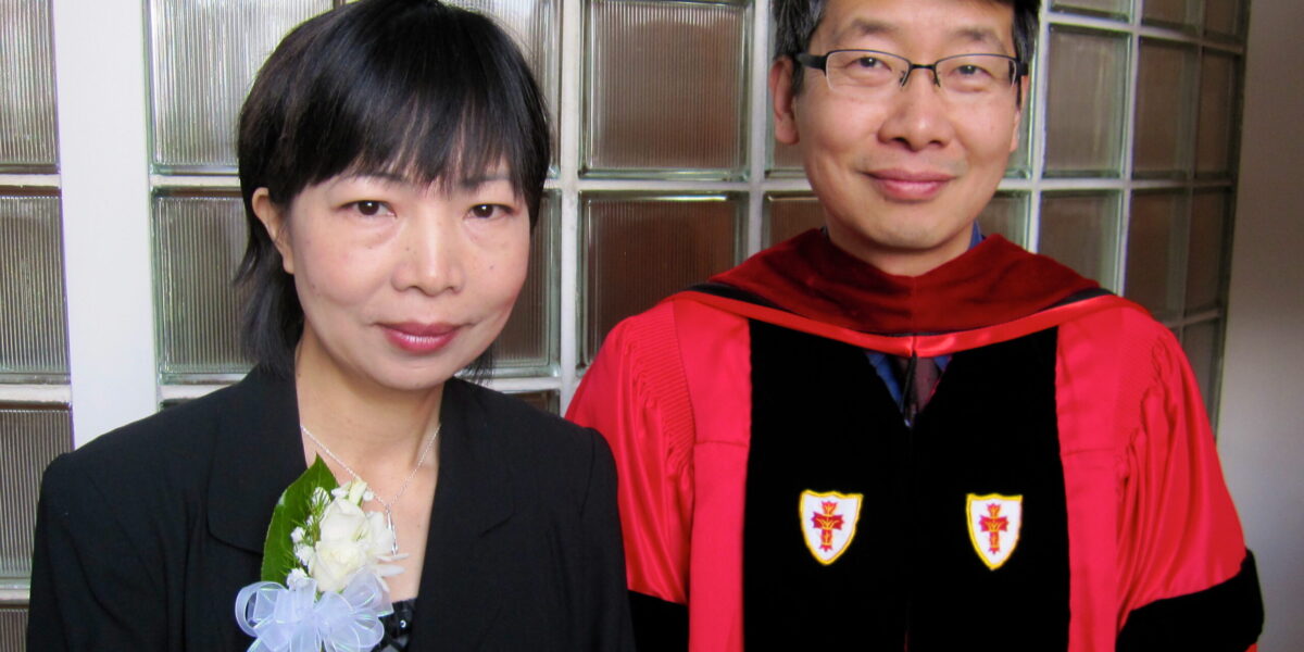 Kevin Yao with his wife