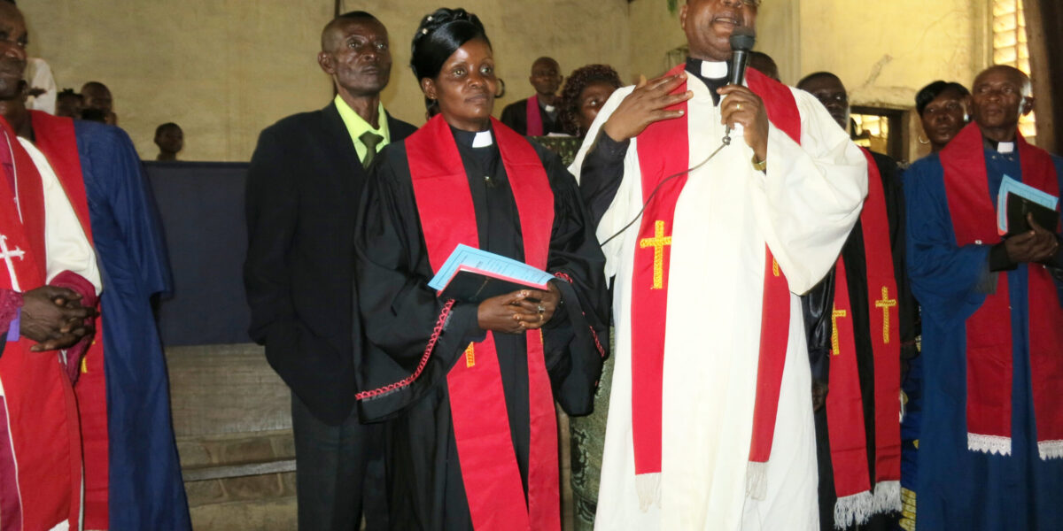 ​Bercy Mundedi was one of the first three women ordained by the Mennonite Church of Congo in 2013. Here in the chapel at Kalonda Bible Institute where Mundedi has taught for 10 years
