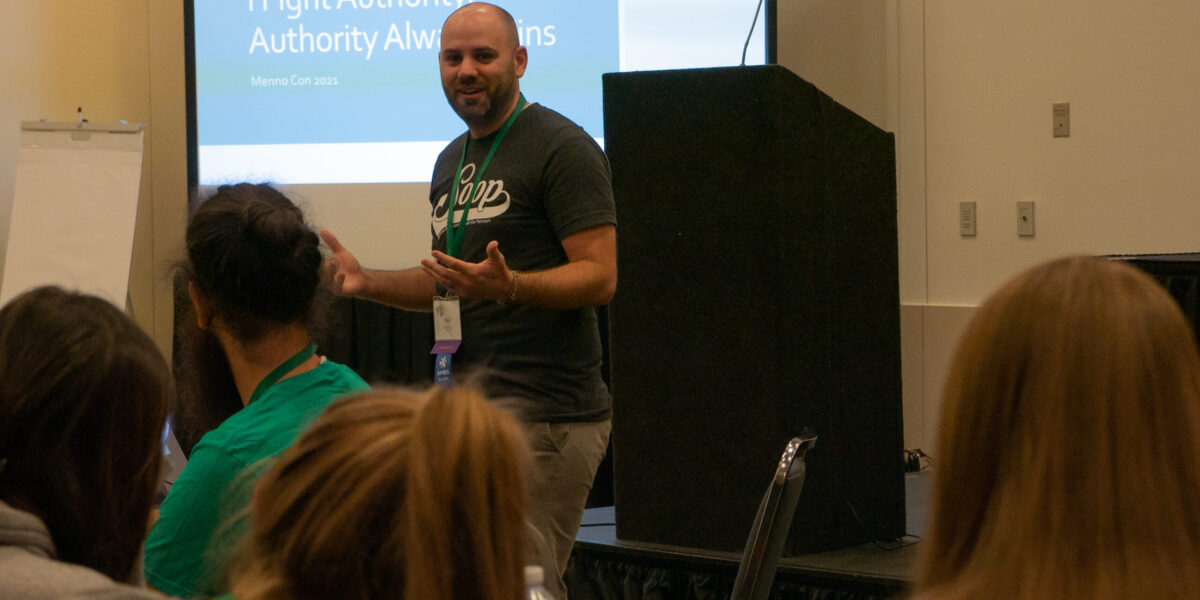 ​Eric Frey Martin leads the MennoCon21 seminar