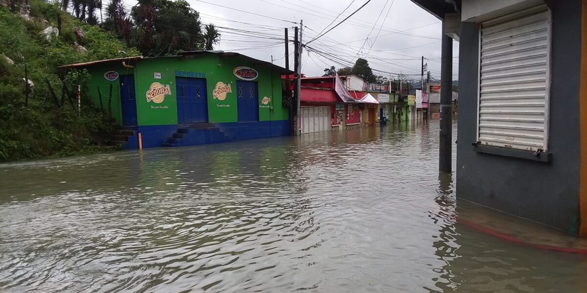 ​Flooding from Hurricane Eta near Deb Byler’s home in Carchá