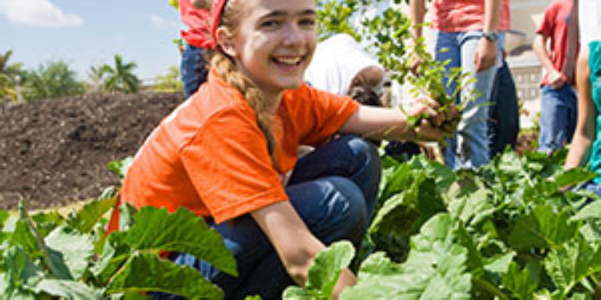 Lauren Henry works at an urban garden in Miami