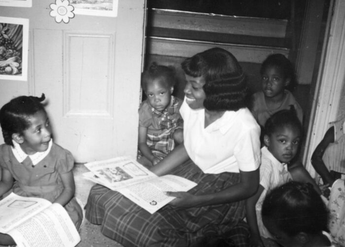Cassandra Brown teaches kindergarten at Bethesda Mennonite Church Bible School in St. Louis