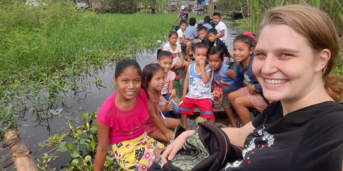 Due to seasonal flooding on a small island near the city of Iquitos