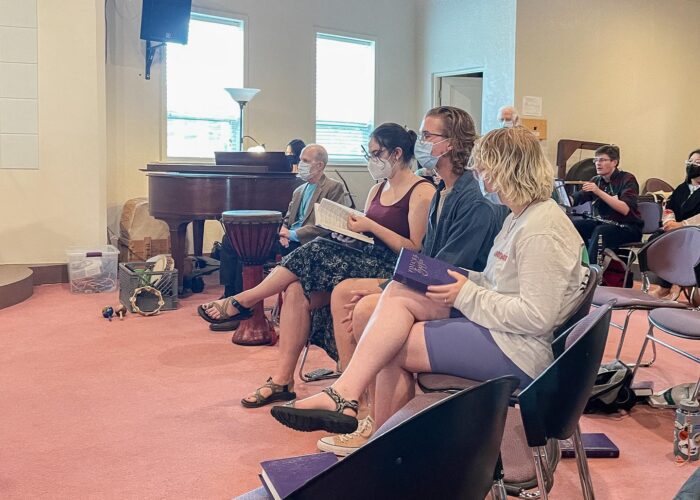 Colorado Springs Service Adventure uniti visited Albuquerque Mennonite church and participated in World Communion Sunday. Photo by Shelby Clarke.​