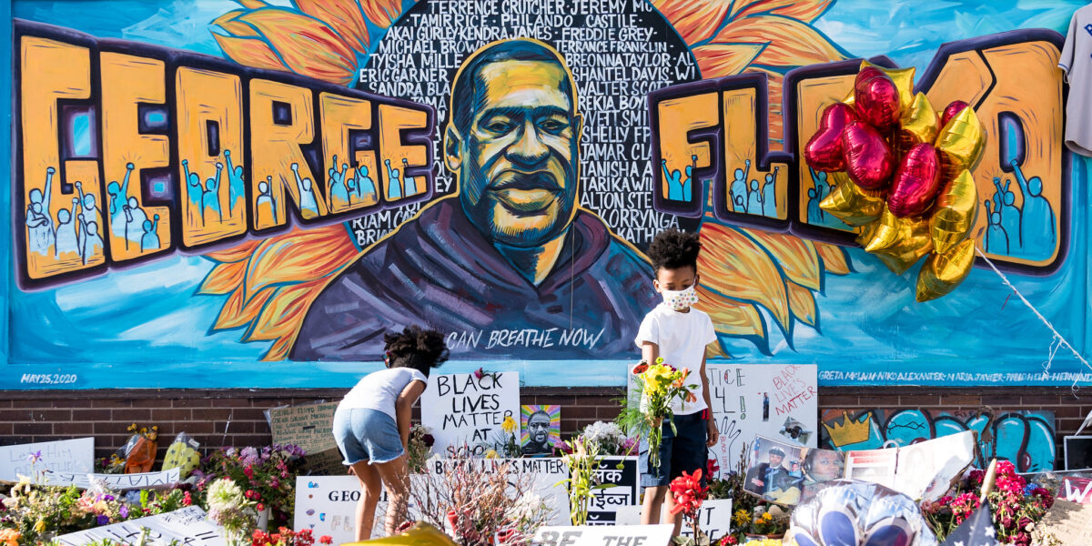 ​"The George Floyd mural outside Cup Foods at Chicago Ave and E 38th St in Minneapolis