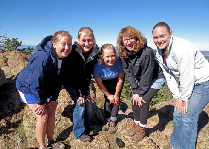 The 2013-14 MVS Alamosa unit from left: Anna Woelk, Emma Regier, Laurel Woodward, Heather Driedger and Roxanne Reimer. Photo provided.