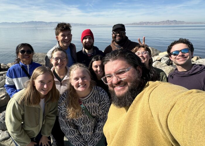 2024-25 MVS participants with Alex Mace (MVS director) and Justin Odom (Development Representative) at the annual MVS orientation retreat. Left to right: Zing Bawi Ken, Hannah Lehman, Ana Esperanza Neufeld Weaver, Conrad Liechty, Schyler Entz, Patrick Webb, Emily Keefer, Alex Mace, Justin Odom, Sav Roth Walter, and Josh Kennell. Lehman, Weaver, and Keefer are extending their terms another year. Photo by Alex Mace.