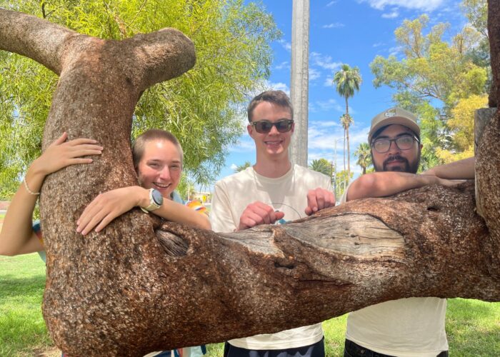 Hannah Lehman, Lleyton Stutzman and Juan Witmer are participants in the 2025-26 Tucson, Arizona, Mennonite Voluntary Service unit.