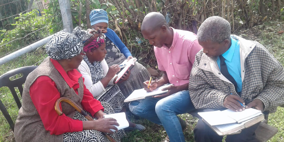 Church leaders study the Bible together in Lusikisiki