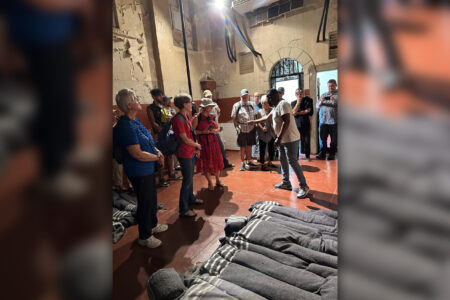 The group toured the Old Fort Prison Complex at Constitution Hill, learning about the historical figures who were held captive there, like Mahatma Gandhi and Nelson Mandela, among others.
