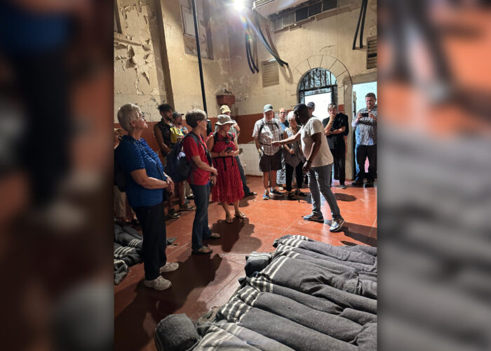 The group toured the Old Fort Prison Complex at Constitution Hill, learning about the historical figures who were held captive there, like Mahatma Gandhi and Nelson Mandela, among others.