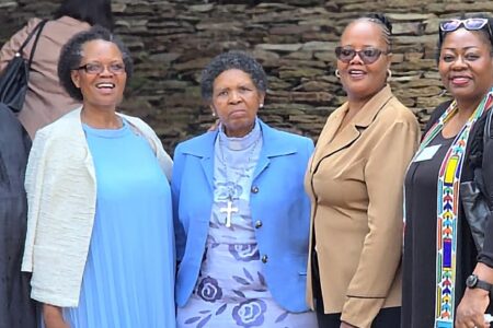 Oscar Siwali, Rev. Eulanda Mabusela, Rev. Storia Seitisho, Rev. Thoko Mbense and Sibonokuhle Ncube support SADRA's Women in Peacebuilding and other programs. Photo provided.