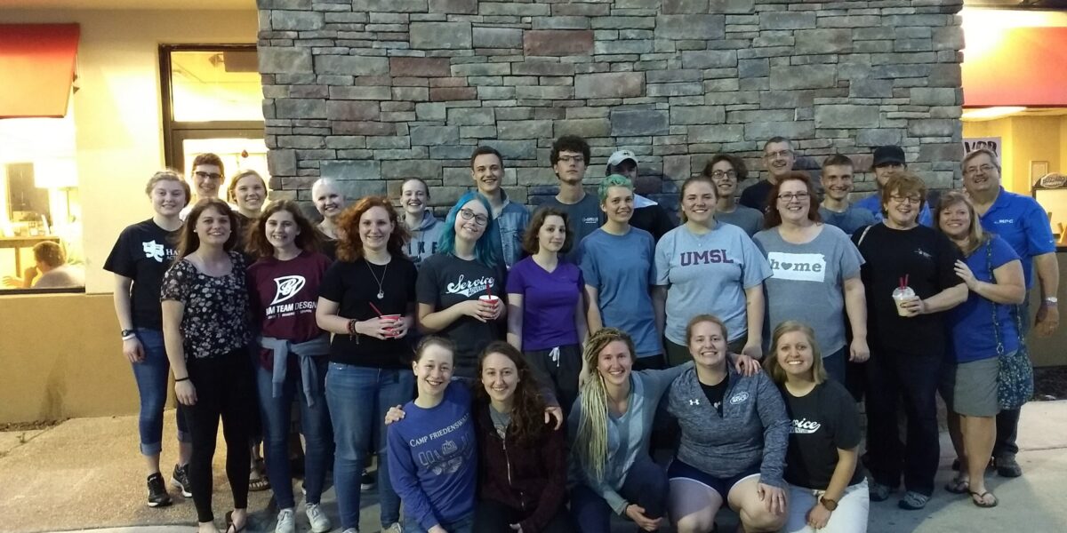 All five Service Adventure units gathered together to work with Mennonite Disaster Service in Bloomington and Rockport