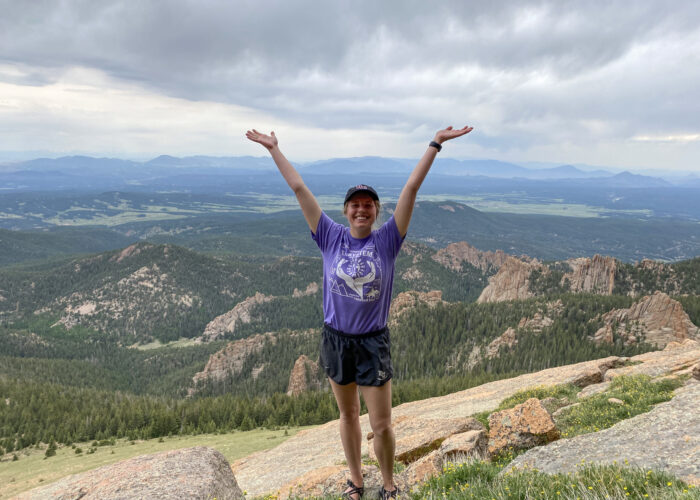 ​​Polly Carlson on an MVS retreat at Rocky Mountain Mennonite Camp in Colorado.