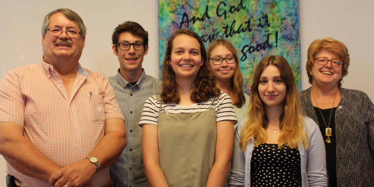 Left to right: Bob Tolle (unit co-leader), Jon Voth, Kristen Friesen, Judith Penner, Marie Saleh and Sondra Tolle (unit co-leader).