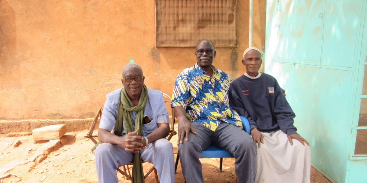 Issa Sawadogo and Siaka Traoré visit with one of Issa’s friends