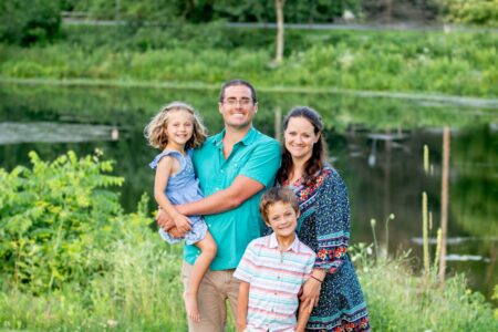 Laura and Nick with their children, Jesse and Brielle.