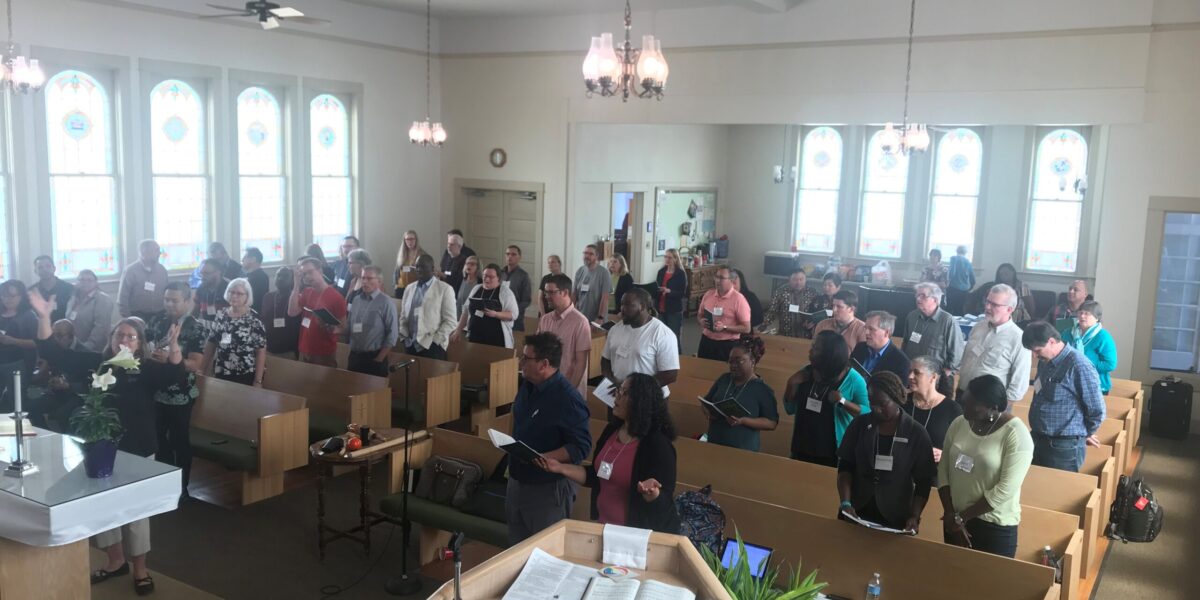 ​Sent 2019 participants worship at Beloved Community Mennonite Church. Photo provided by Barry Bartel. 
