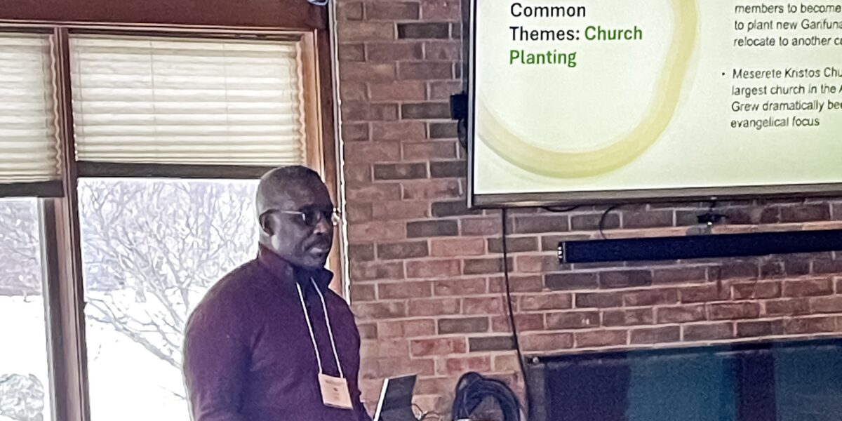 Wil LaVeist, Mission Network senior executive of advancement, presenting “Afrocentric Anabaptists: Black Experiences in the Mennonite Church” at Anabaptist Mennonite Biblical Seminary’s conference for Pastors & Leaders 2025 | Anabaptism at 500: Looking Back, Living Forward.