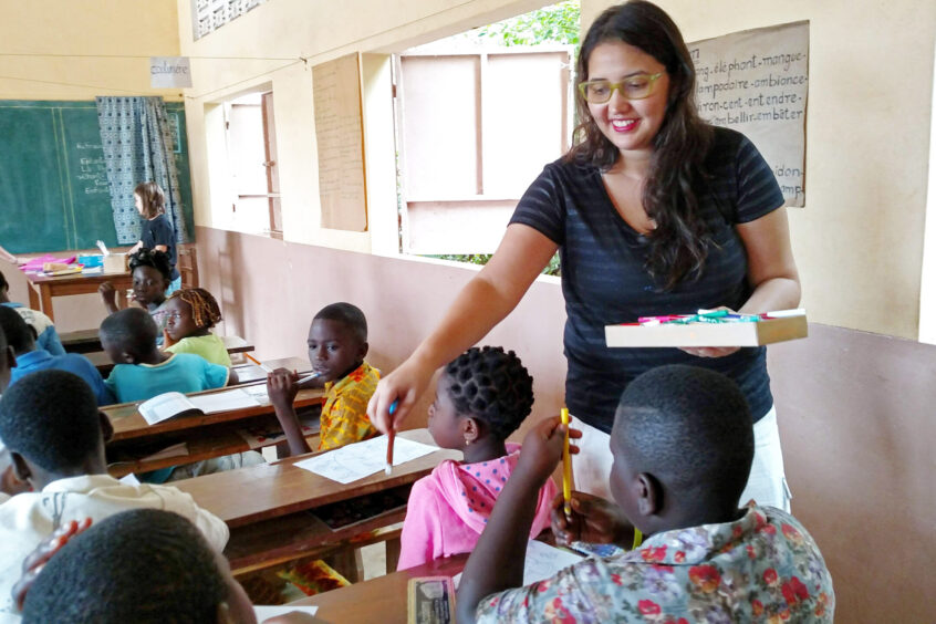 Teaching in a classroom at La Casa Grande Teaching in a classroom at La Casa Grande