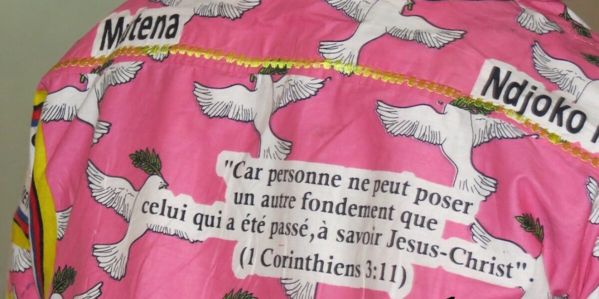 Shirts for the celebration with Menno Simons favorite verse: For no one can lay any foundation other than the one already laid, which is Jesus Christ. 1 Corinthians 3:11