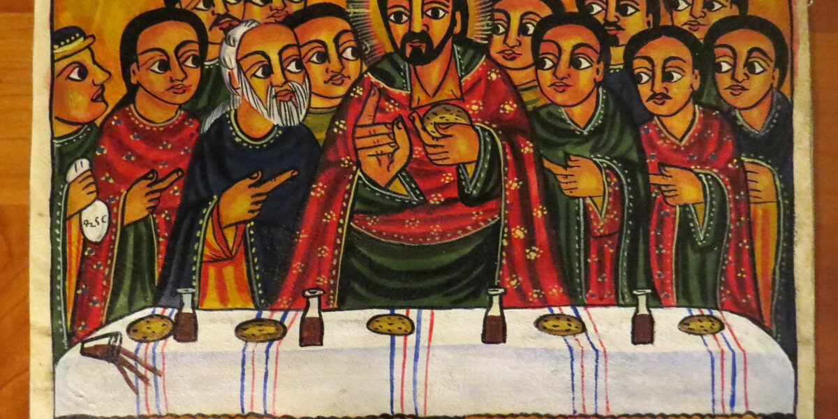 ​An original painting of The Last Supper by an Ethiopian artist