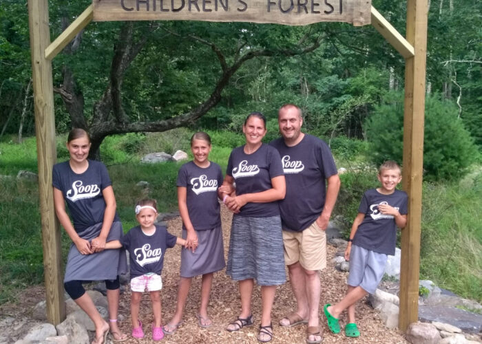 ​The Katrina and Matt Eberly family serve with Service Opportunities with Our Partners (SOOP) this summer at Camp Deerpark in upstate New York in the Catskill Mountains. Photo provided. 