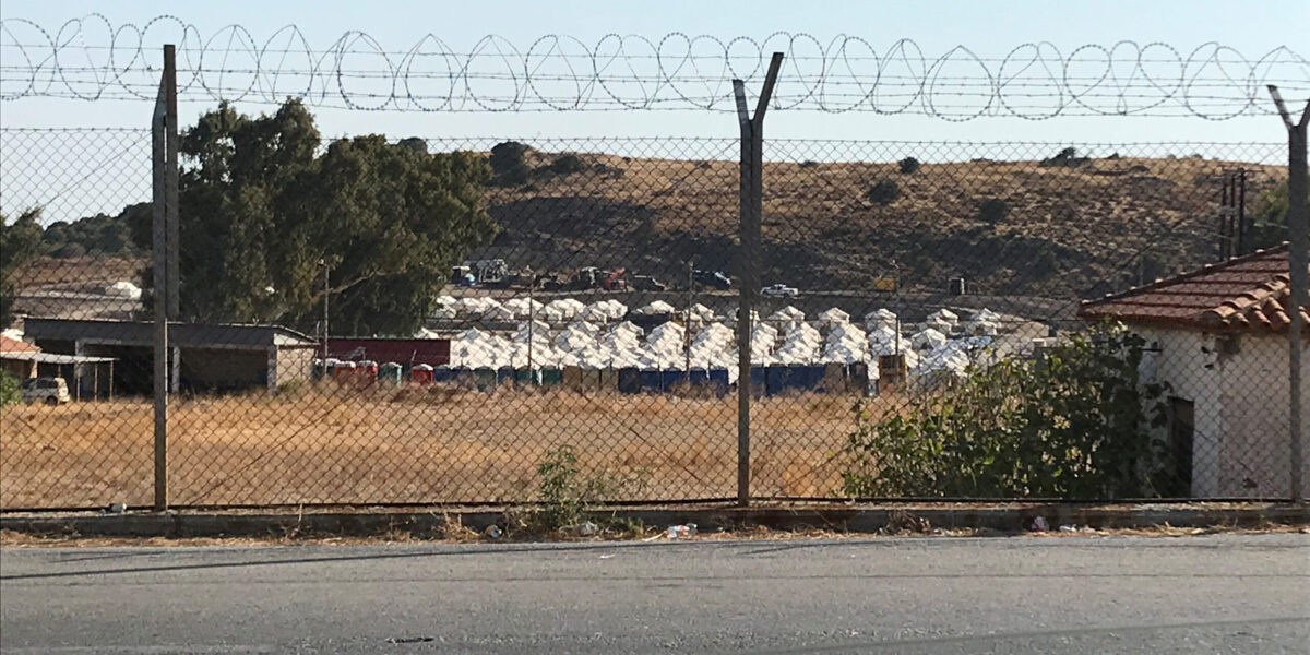 ​One of the migrant/refugee camps on the Greek island of Lesbos. Photographer: Sophie Lapp Jost.