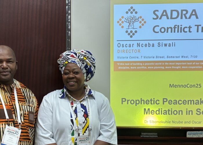 From left, Oscar Siwali, director of Southern African Development and Reconstruction Agency, and ​​Sibonokuhle Ncube, Co-Regional Director for Africa and Europe.