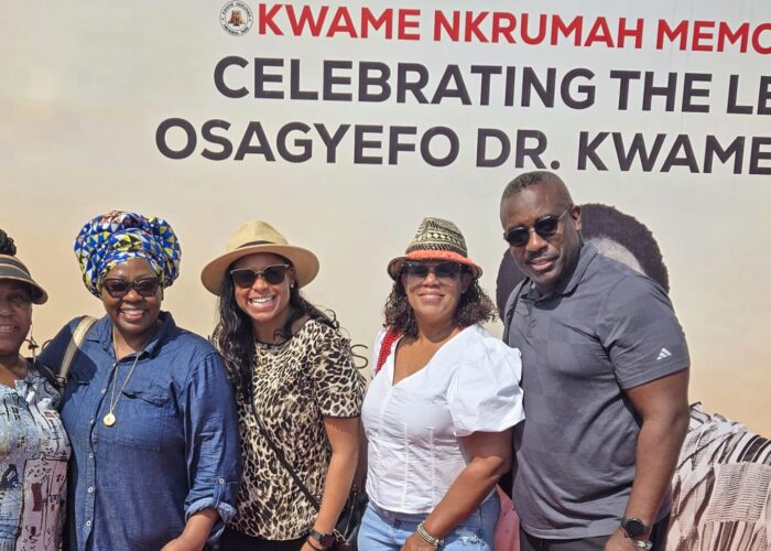 From left: Yvonne Maati Platts of Mosaic Conference, Sibonokuhle Ncube of Mennonite Mission Network, Lauren Francisco of C3 Hampton, Janice Bolden of Enon Tabernacle, Philadelphia, and Wil LaVeist of Mennonite Mission Network. (Not pictured is Pastor Felix Rocha of Evangelical Garifuna Church, New Orleans, who joined the delegation the following day).